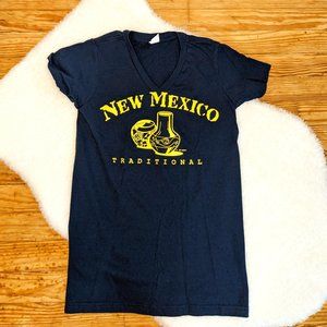 3/$15 New Mexico Tourist t-shirt, NWOT, "Traditional", v neck, dark navy blue